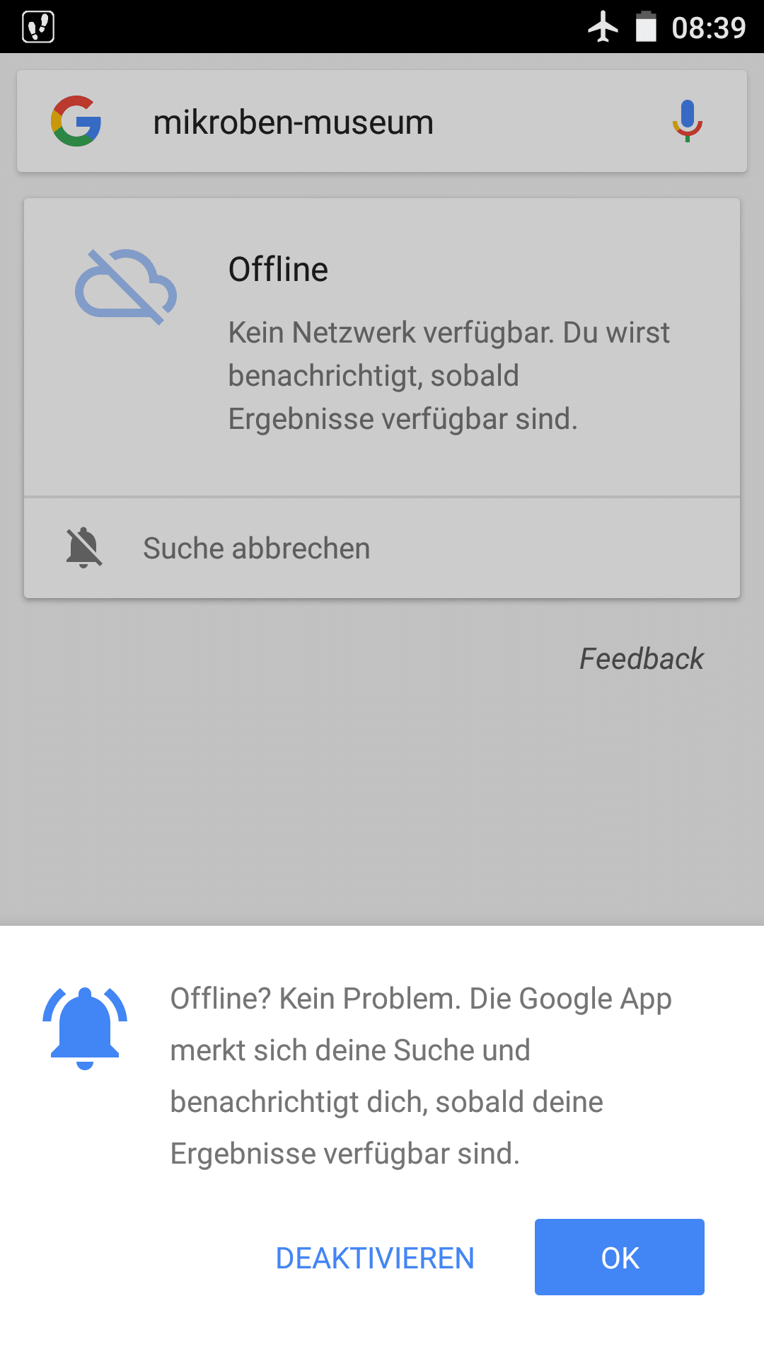 Offline-Suche unter Android
