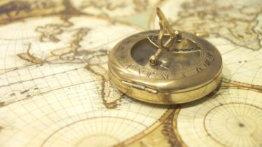 Karte und Kompass