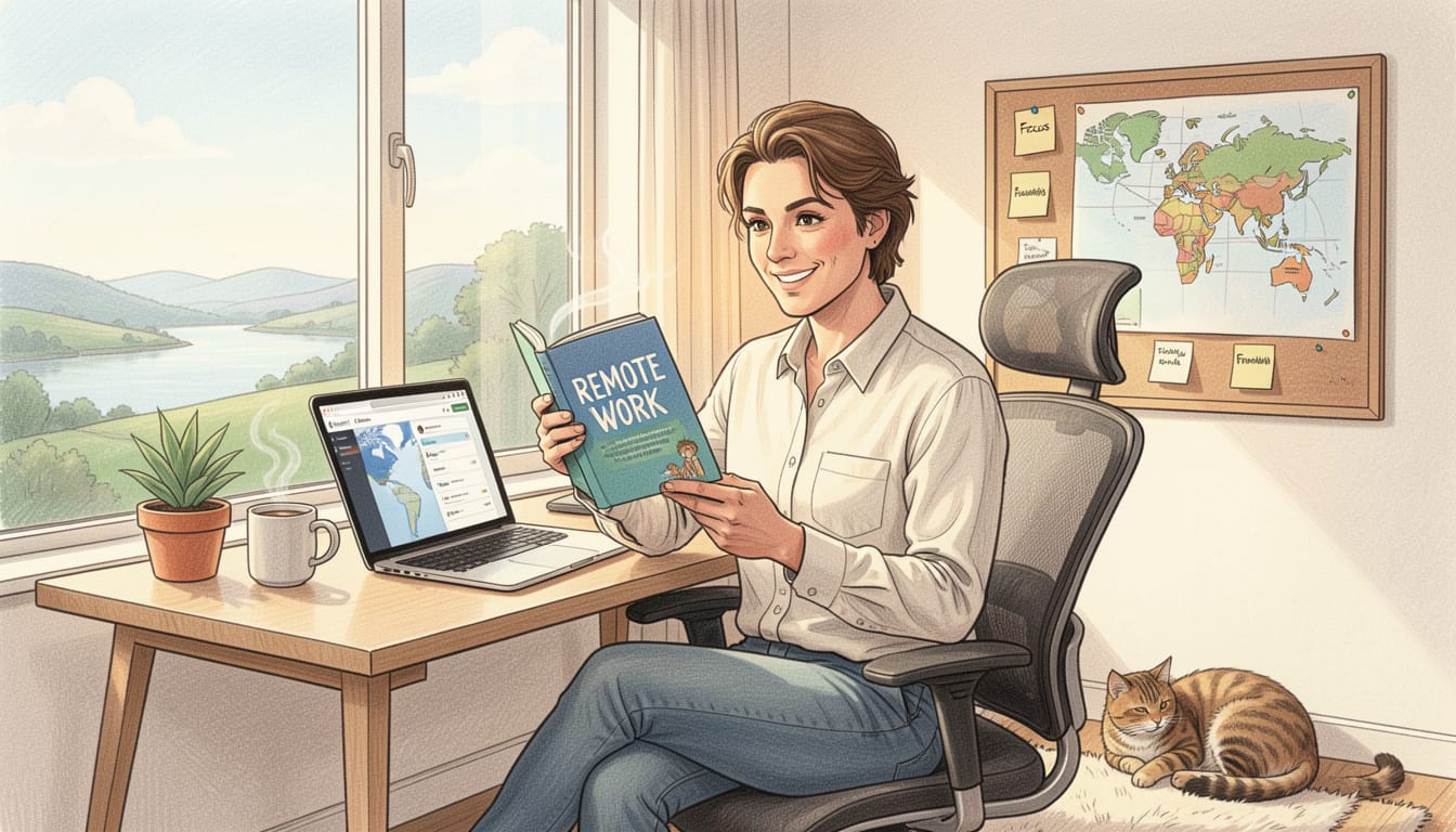 Remote: Flexible Arbeit ohne Büro - Tipps für erfolgreiches Arbeiten im Remote-Modus buch-remote-work